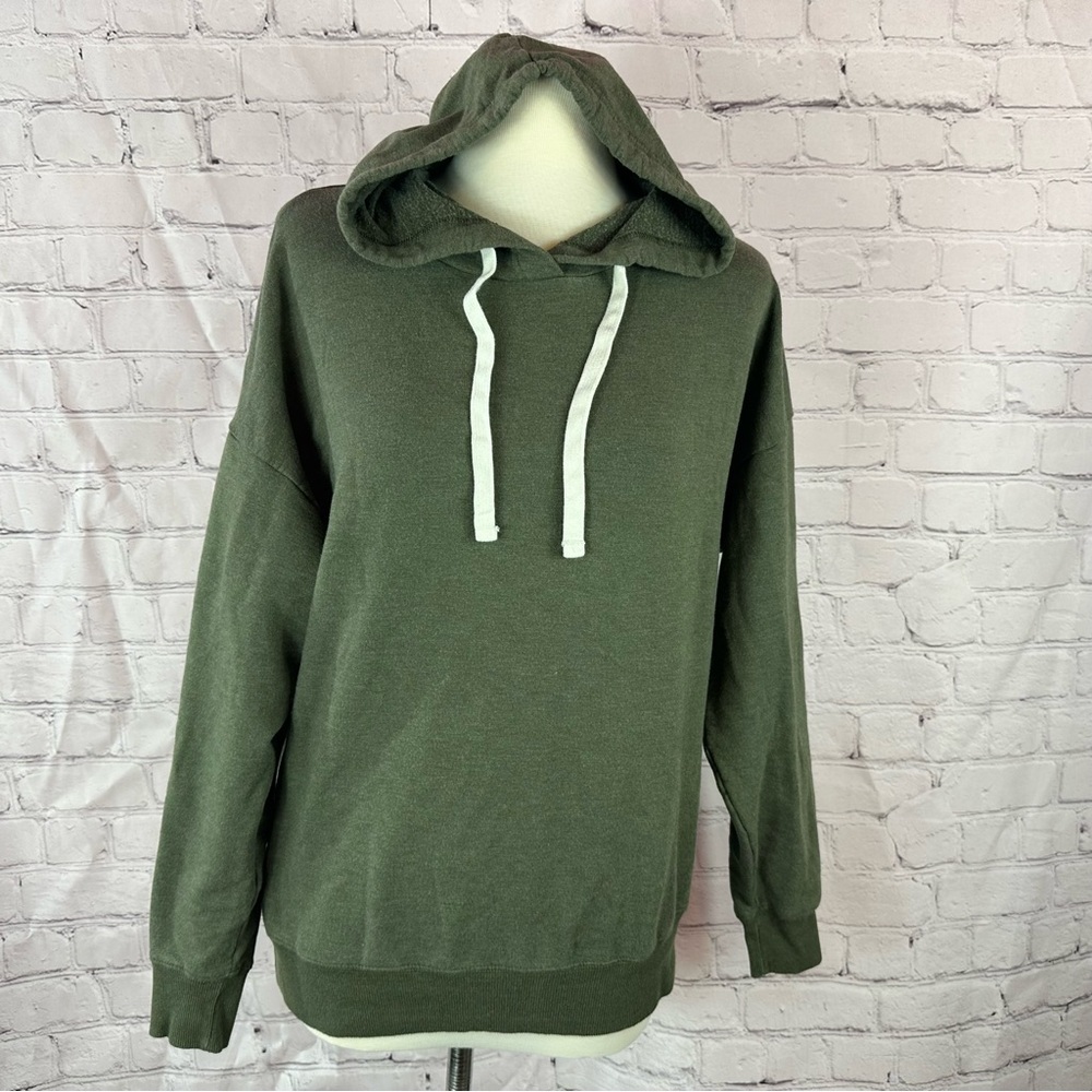 buffalo david bitton olive fleece Hoodie womens S casual activewear grunge